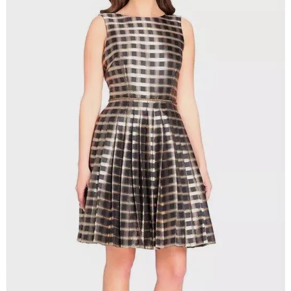 Tahari Black and Gold Dress